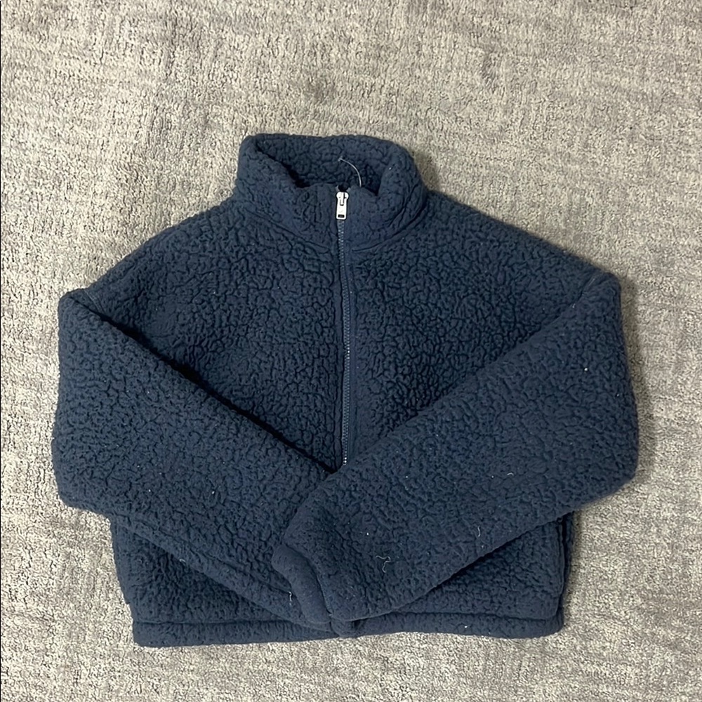 Hollister Tween/Kids Navy Blue Fleece Jacket